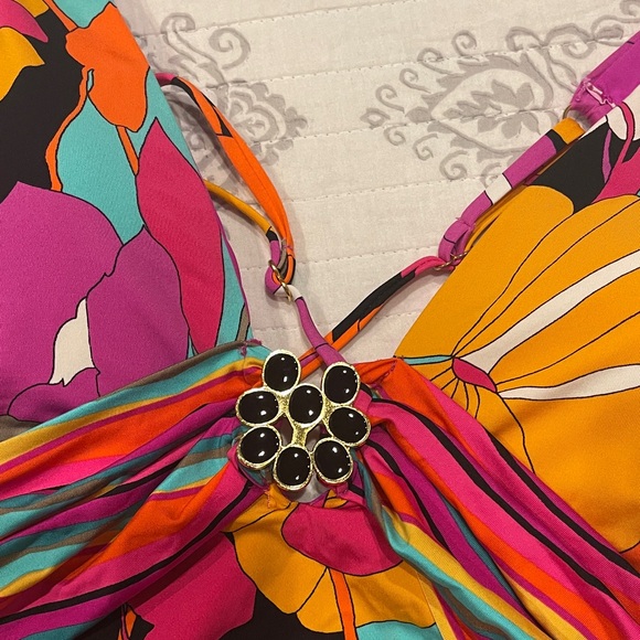 Trina Turk Multicolor Floral One-Piece Swimsuit - Picture 2 of 5